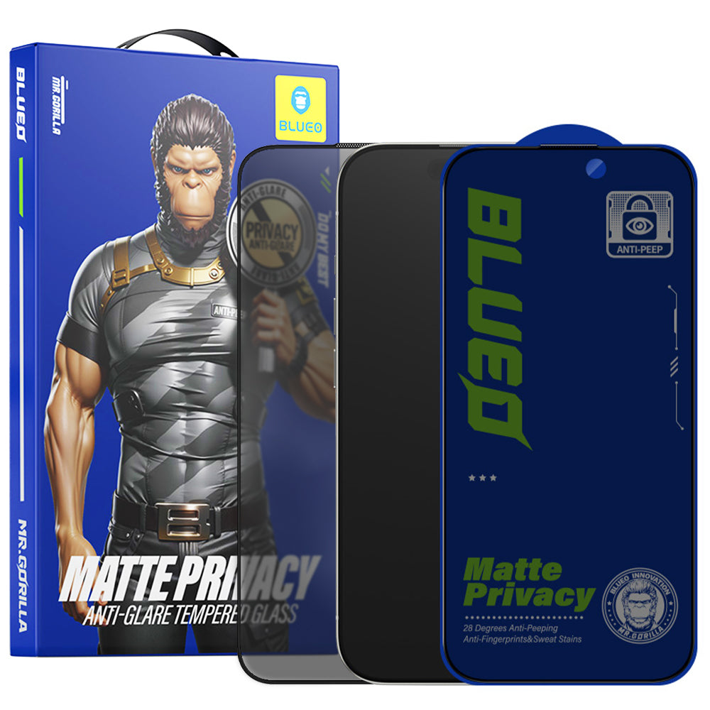 Προστατευτική μεμβράνη οθόνης Matte Privacy Blueo Anti-Peep για Apple iPhone 14 Plus / 13 Pro Max, Ασφαλισμένο γυαλί, Πλήρης κόλλα