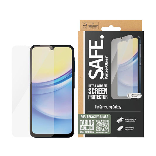 PanzerGlass Safe Screen Protector. Ultra-Wide Fit for Samsung Galaxy A16 5G A166 / A16 4G A165, Tempered Glass, Full Glue