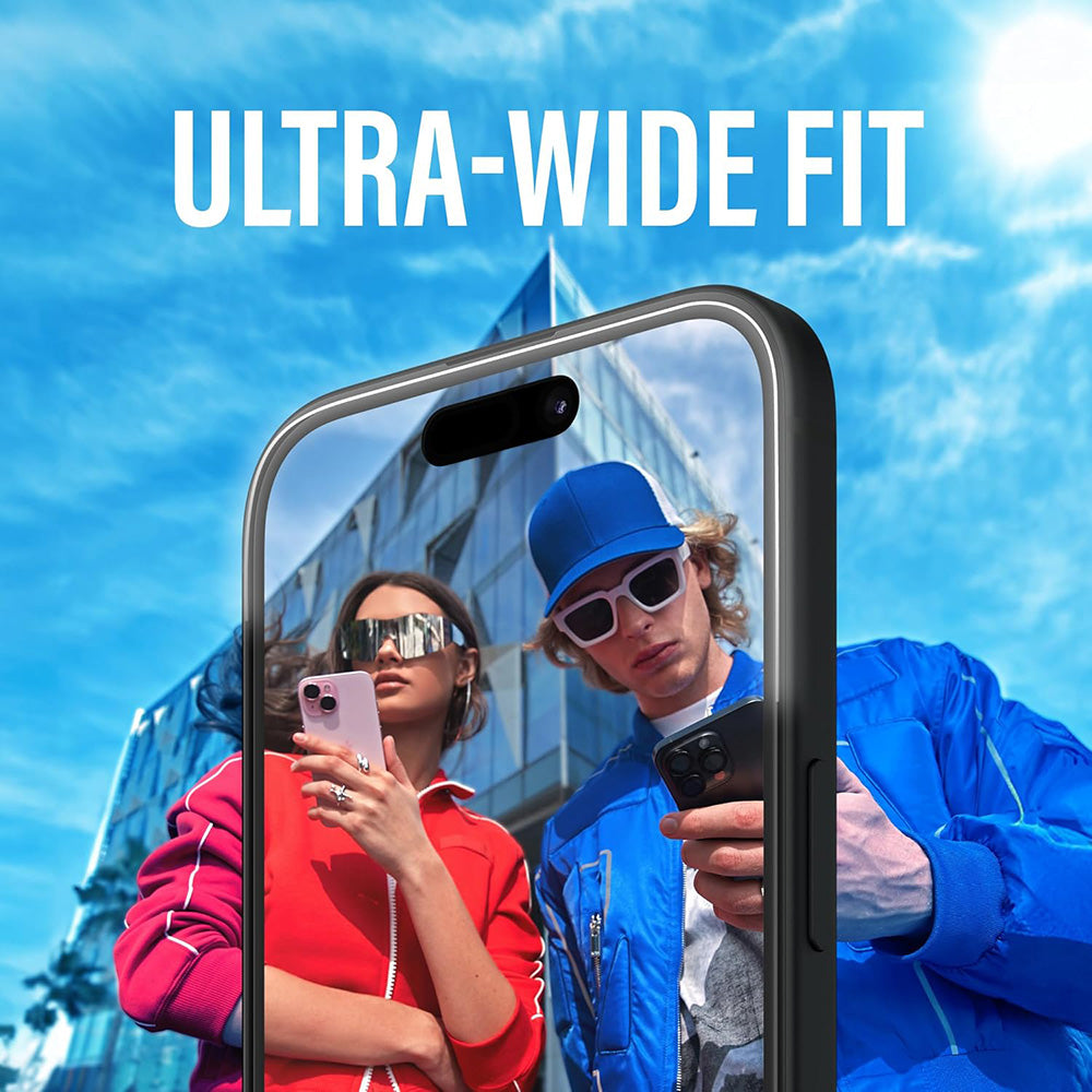 Προστατευτική Μεμβράνη Οθόνης PanzerGlass Ultra-Wide Fit για Apple iPhone 16 / 15, Ενισχυμένο Γυαλί, Full Glue, Μαύρη
