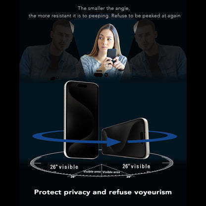Προστατευτική Μεμβράνη Οθόνης Privacy Anank 5X Reinforced 360 για Apple iPhone 17 Pro Max, Ενισχυμένο Γυαλί, Full Glue, 2.5D