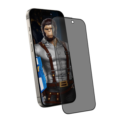 Privacy Screen Protector Blueo Anti-Peep for Apple iPhone 16 / 15, Tempered Glass, Full Glue