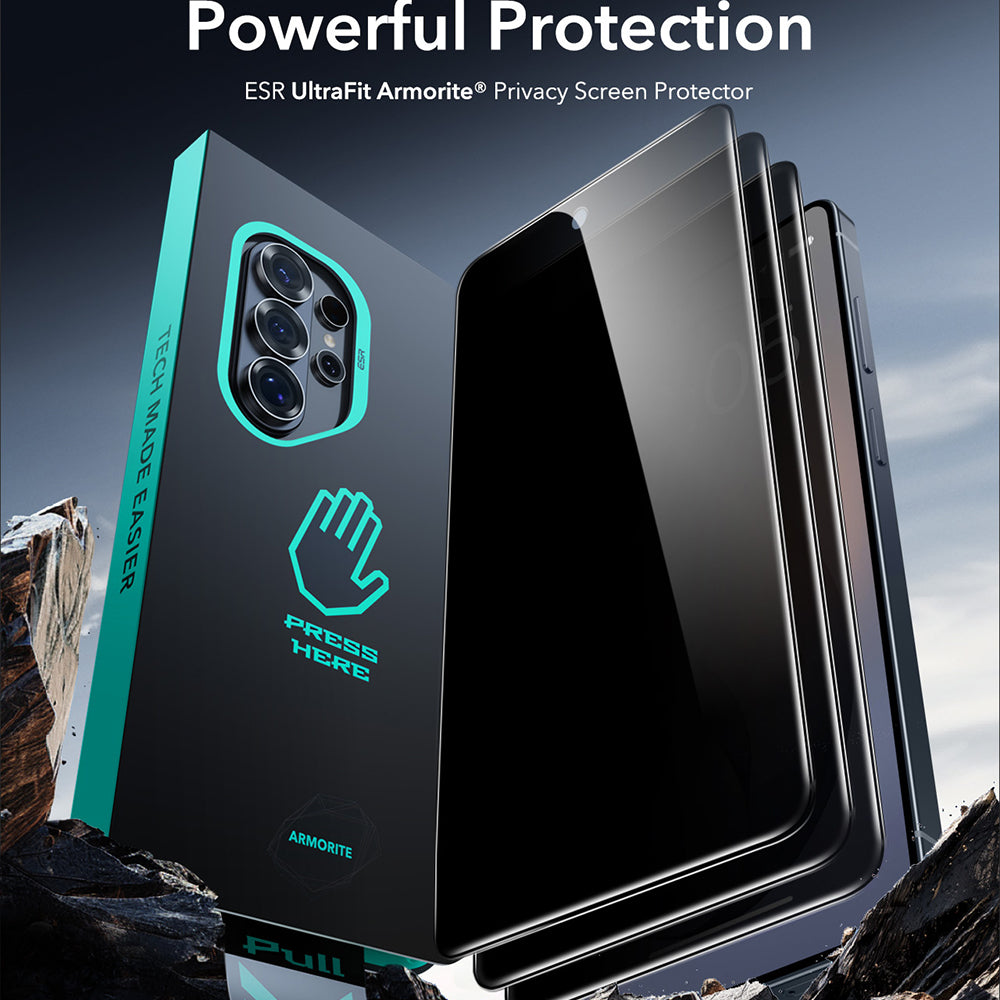 Προστατευτική Μεμβράνη Οθόνης Privacy ESR Armorite για Samsung Galaxy S26 Ultra, Ενισχυμένο Γυαλί, Full Glue