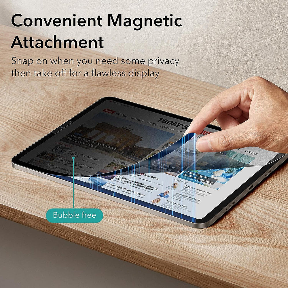 Προστατευτική Μεμβράνη Οθόνης Privacy ESR Magnetic για Apple iPad Pro 12.9 (2022) / Pro 12.9 (2021) / Pro 12.9 (2020), Πλαστική
