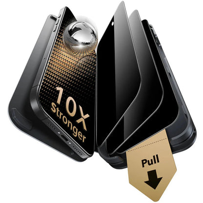 Προστατευτική Μεμβράνη Οθόνης Privacy ESR UltraFit Armorite Pro για Apple iPhone 17 Pro Max, Ενισχυμένο Γυαλί, Full Glue, Σετ 3 τεμαχίων