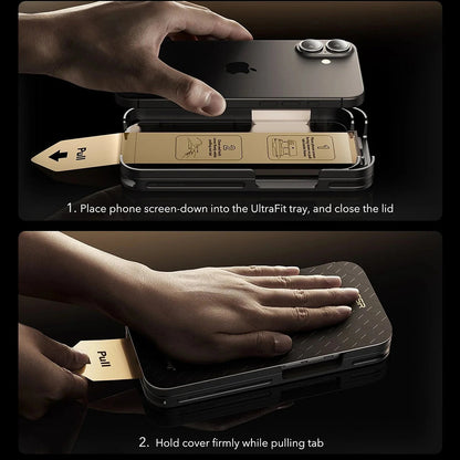 Προστατευτική Μεμβράνη Οθόνης Privacy ESR UltraFit Armorite Pro για Apple iPhone 17 Pro Max, Ενισχυμένο Γυαλί, Full Glue, Σετ 3 τεμαχίων