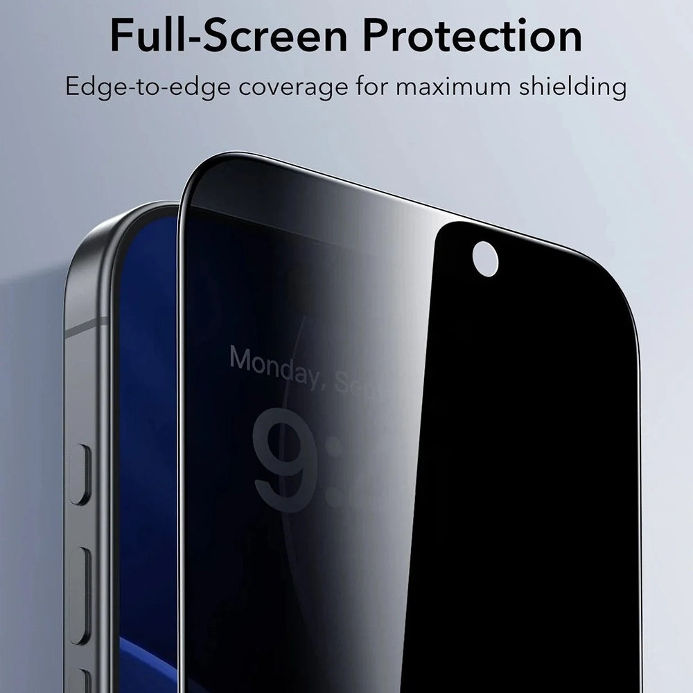 ESR UltraFit Classic Privacy Screen Protector for Apple iPhone 18 Pro Max, Tempered Glass, Full Glue, Set of 3 pieces