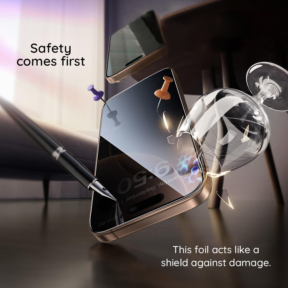 Προστατευτική Μεμβράνη Οθόνης Privacy Guess για Apple iPhone 16 Pro Max, Ενισχυμένο Γυαλί, Full Glue, 2.5D, GUTGP16XBOKGCIP