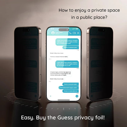 Προστατευτική Μεμβράνη Οθόνης Privacy Guess για Apple iPhone 16 Pro Max, Ενισχυμένο Γυαλί, Full Glue, 2.5D, GUTGP16XBOKGCIP