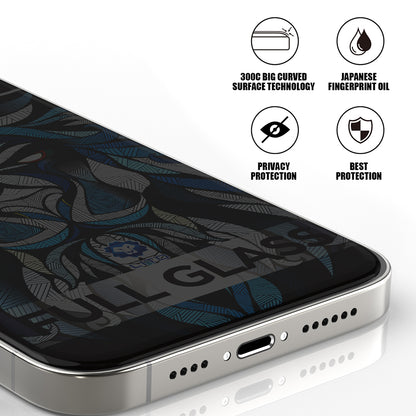 Privacy Screen Protector Lito D+ Max 300C for Apple iPhone 16 Plus, Tempered Glass, Full Glue