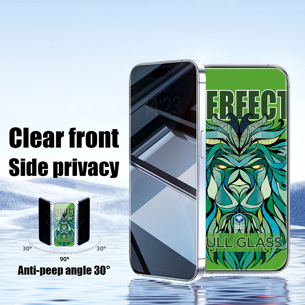 Προστατευτική Μεμβράνη Οθόνης Privacy Lito D+ Max Strong για Apple iPhone 17 Pro Max, Ενισχυμένο Γυαλί, Full Glue