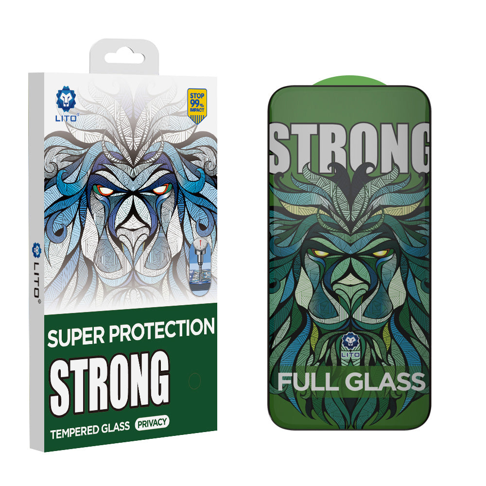 Προστατευτική Μεμβράνη Οθόνης Privacy Lito D+ Max Strong για Apple iPhone 17 Pro Max, Ενισχυμένο Γυαλί, Full Glue
