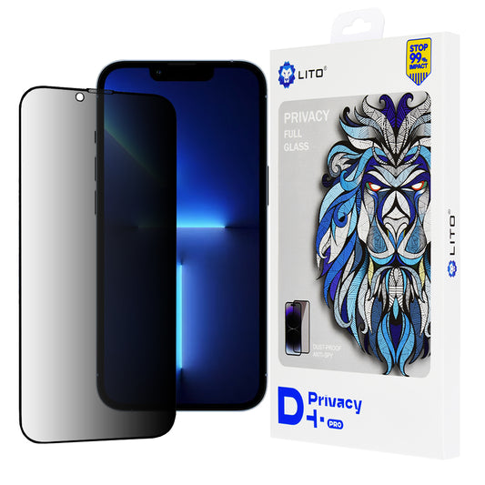 Προστατευτική μεμβράνη οθόνης Privacy Lito D+ Pro για Apple iPhone 14 Plus / 13 Pro Max, Ασφαλισμένο γυαλί, Πλήρης κόλλα