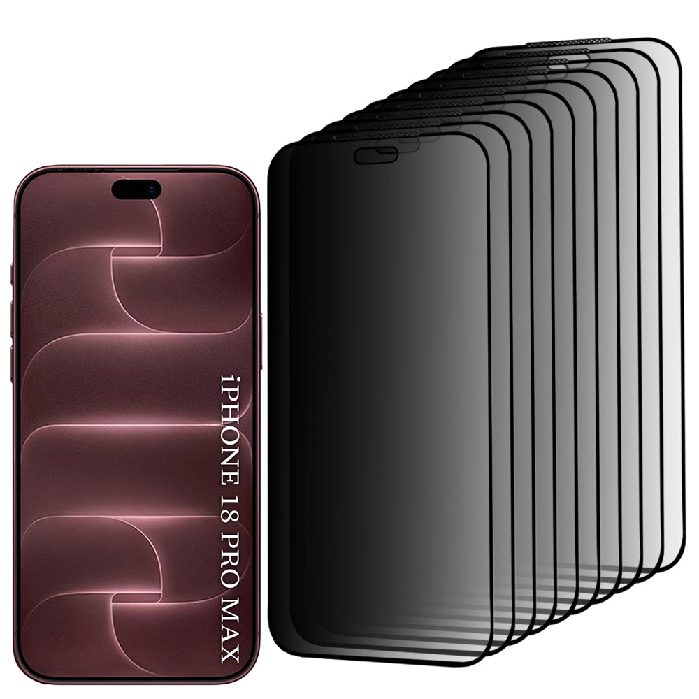 Προστατευτικό οθόνης Privacy Lito HD Pro για Apple iPhone 18 Pro Max, Σκληρυμένο Γυαλί, Full Glue, Σετ 10 τεμαχίων