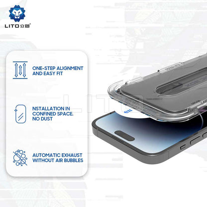 Προστατευτική μεμβράνη οθόνης Privacy Lito Magic Glass Box D+ Tools για Apple iPhone 12 Pro Max, Ασφαλισμένο γυαλί, Πλήρης κόλλα