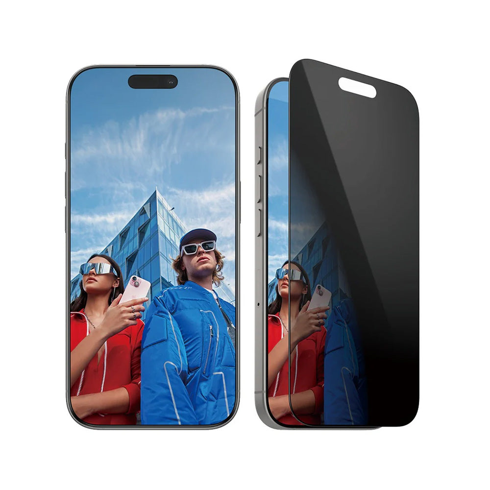 Προστατευτική Μεμβράνη Οθόνης Privacy PanzerGlass Ultra-Wide Fit EasyAligner για Apple iPhone 16 Pro, Ενισχυμένο Γυαλί, Full Glue
