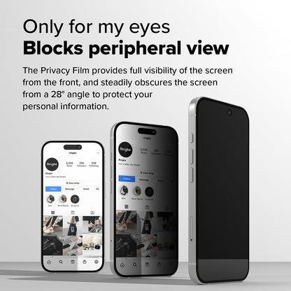 Προστατευτική Μεμβράνη Οθόνης Privacy Ringke Easy Slide για Apple iPhone 16 Plus / 15 Plus, Ενισχυμένο Γυαλί, Πλήρης Κόλληση, Σετ 2 τεμαχίων