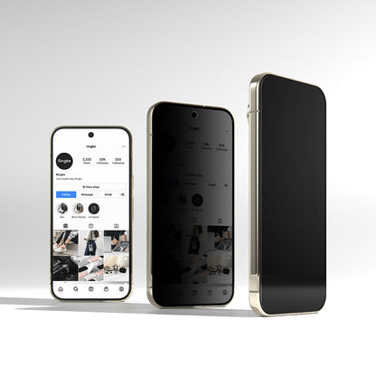 Προστατευτική μεμβράνη οθόνης Privacy Ringke Easy Slide για Google Pixel 11 Pro XL / 10 Pro XL / 9 Pro XL, Ασφαλισμένο γυαλί, Πλήρης κόλλα, Σετ 2 τεμαχίων