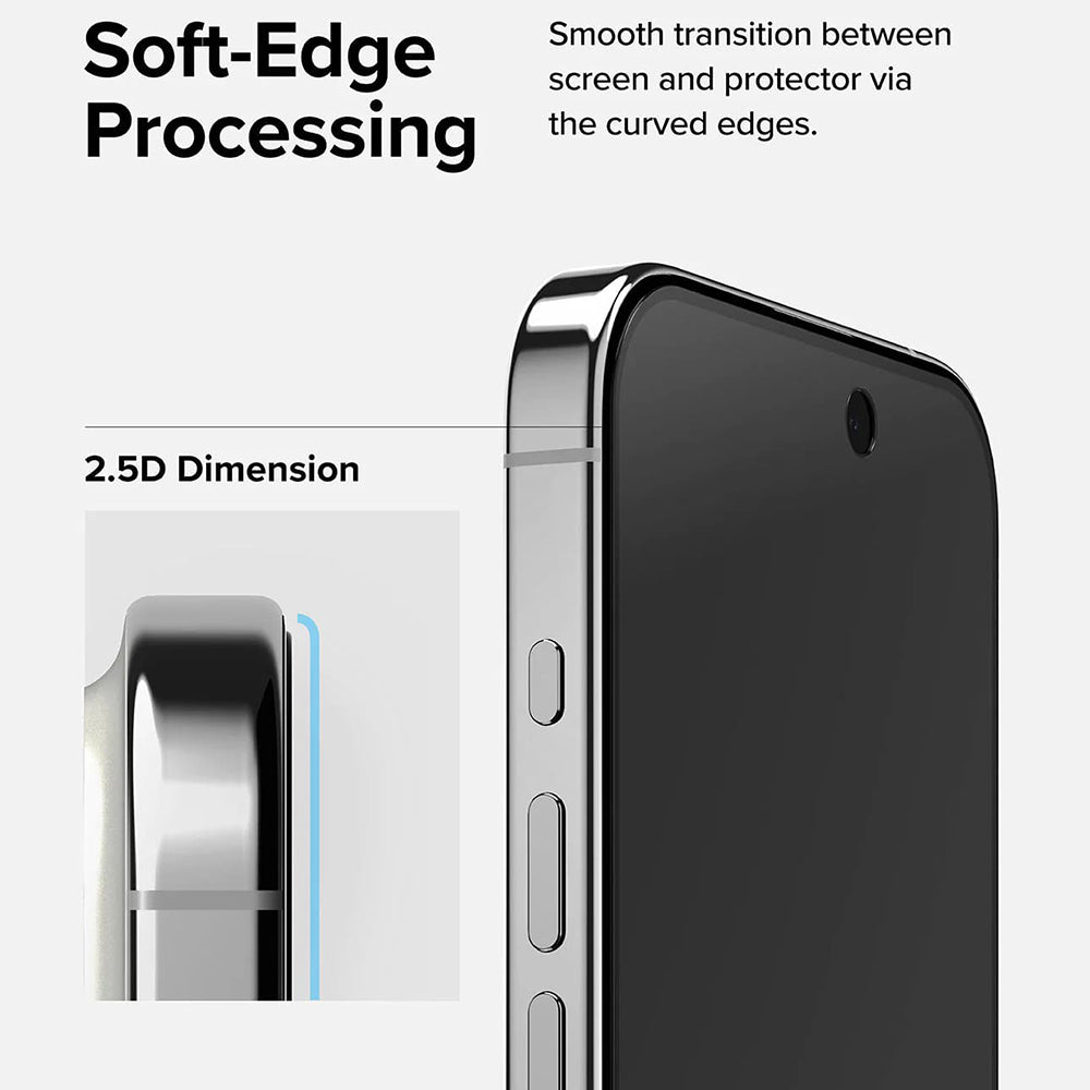 Προστατευτική Μεμβράνη Οθόνης Privacy Ringke για Apple iPhone 15 Pro, Ενισχυμένο Γυαλί, Full Glue
