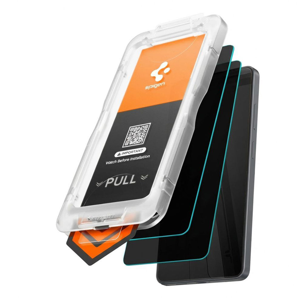 Προστατευτική Μεμβράνη Οθόνης Privacy Spigen GlastR EZ FIT Pro HD για Samsung Galaxy S26 Plus S947, Ενισχυμένο Γυαλί, Πλήρης Κόλληση, Σετ 2 τεμαχίων AGL11085