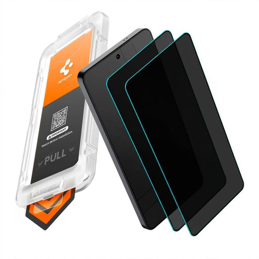 Προστατευτική Μεμβράνη Οθόνης Privacy Spigen GlastR EZ FIT Pro HD για Samsung Galaxy S26 S942, Ενισχυμένο Γυαλί, Πλήρης Κόλληση, Σετ 2 τεμαχίων AGL11096