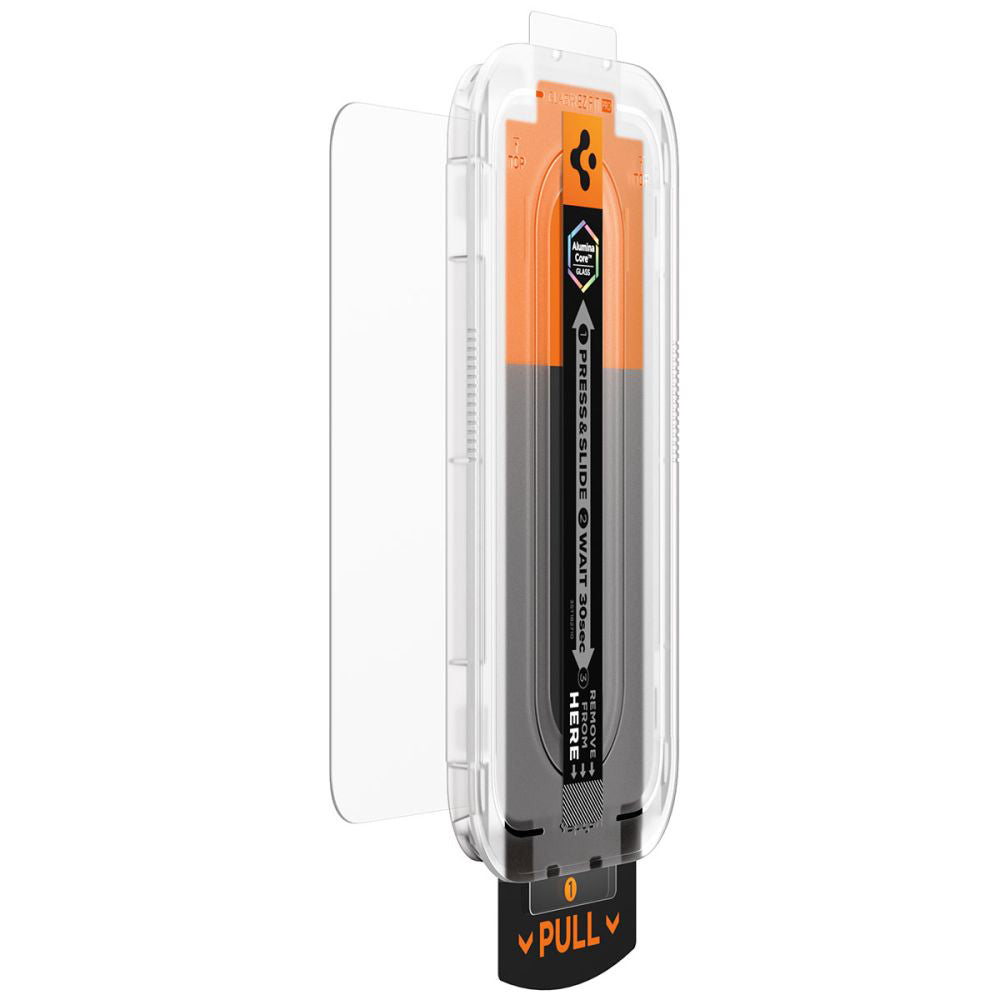 Προστατευτική Μεμβράνη Οθόνης Privacy Spigen GlastR EZ FIT Pro για Apple iPhone 17 Pro / 17 / 16 Pro, Ενισχυμένο Γυαλί, Full Glue