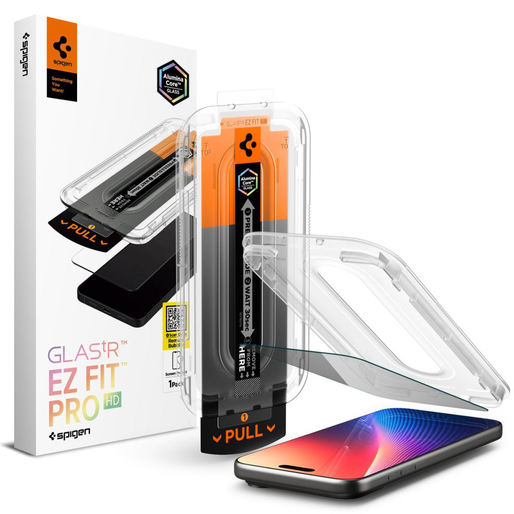 Προστατευτική Μεμβράνη Οθόνης Privacy Spigen GlastR EZ FIT Pro για Apple iPhone 17 Pro Max / 16 Pro Max, Ενισχυμένο Γυαλί, Full Glue