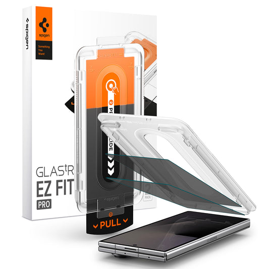 Spigen GlastR EZ FIT Pro Exterior Privacy Screen Protector for Samsung Galaxy Z Fold8 Ultra F976, Tempered Glass, Full Glue, Set of 2 pieces