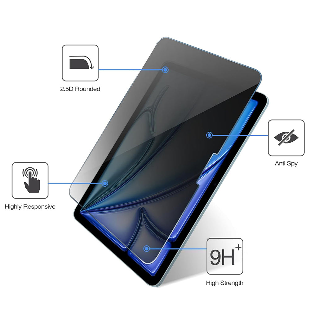 Προστατευτική μεμβράνη οθόνης Privacy Techsuit ArmorGlass CrystalHD για Apple iPad Pro 11 (2024), Ασφαλισμένο γυαλί, Πλήρης κόλλα, Σετ 2 τεμαχίων
