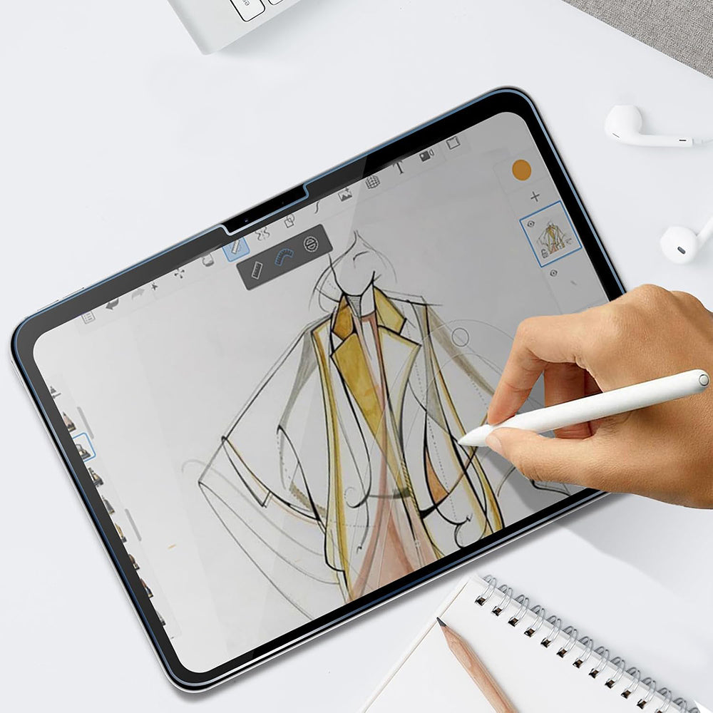 Προστατευτική μεμβράνη οθόνης Privacy Techsuit ArmorGlass CrystalHD για Samsung Galaxy Tab S10 Lite, Ασφαλισμένο γυαλί, Πλήρης κόλλα, Σετ 2 τεμαχίων