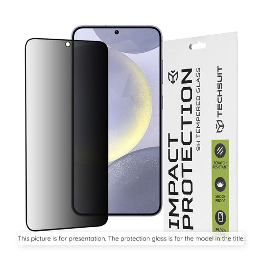 Προστατευτική μεμβράνη οθόνης Privacy Techsuit για Apple iPhone 18 Pro Max, Ασφαλισμένο γυαλί, Full Glue, 111D