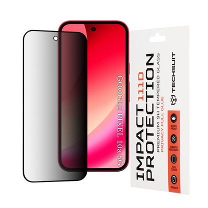 Προστατευτική Μεμβράνη Οθόνης Privacy Techsuit για Google Pixel 10a, Ενισχυμένο Γυαλί, Full Glue, 111D