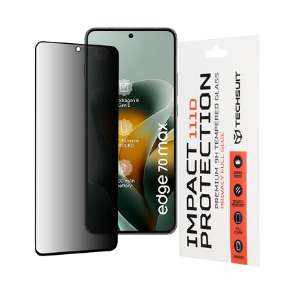 Προστατευτική μεμβράνη οθόνης Privacy Techsuit για Motorola Edge 70 Max, Ασφαλισμένο Γυαλί, Full Glue, 111D