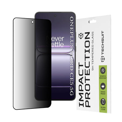 Προστατευτική μεμβράνη οθόνης Privacy Techsuit για OnePlus Nord CE5, Ασφαλισμένο γυαλί, Πλήρης κόλλα, 111D