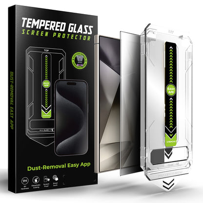 Προστατευτική μεμβράνη οθόνης Privacy Techsuit TitanGlass CrystalHD για Samsung Galaxy S24 Ultra S928, Ασφαλισμένο γυαλί, Πλήρης κόλλα