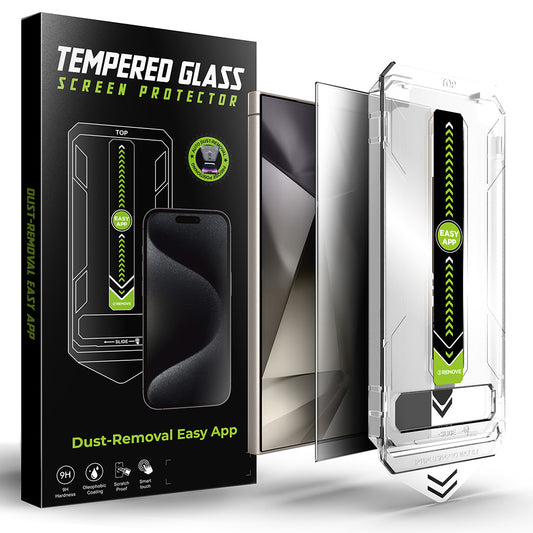 Προστατευτική μεμβράνη οθόνης Privacy Techsuit TitanGlass CrystalHD για Samsung Galaxy S24 Ultra S928, Ασφαλισμένο γυαλί, Πλήρης κόλλα