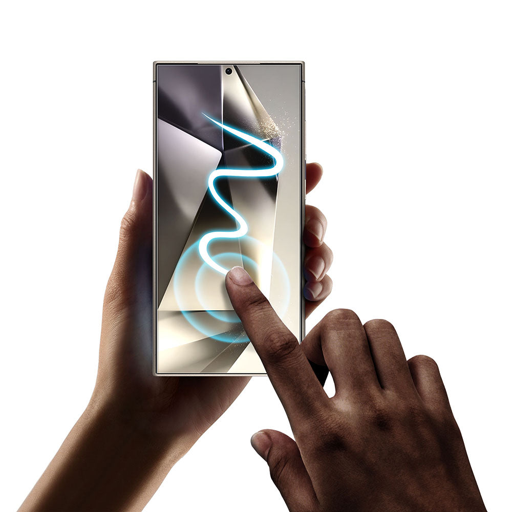 Προστατευτική μεμβράνη οθόνης Privacy Techsuit TitanGlass CrystalHD για Samsung Galaxy S24 Ultra S928, Ασφαλισμένο γυαλί, Πλήρης κόλλα