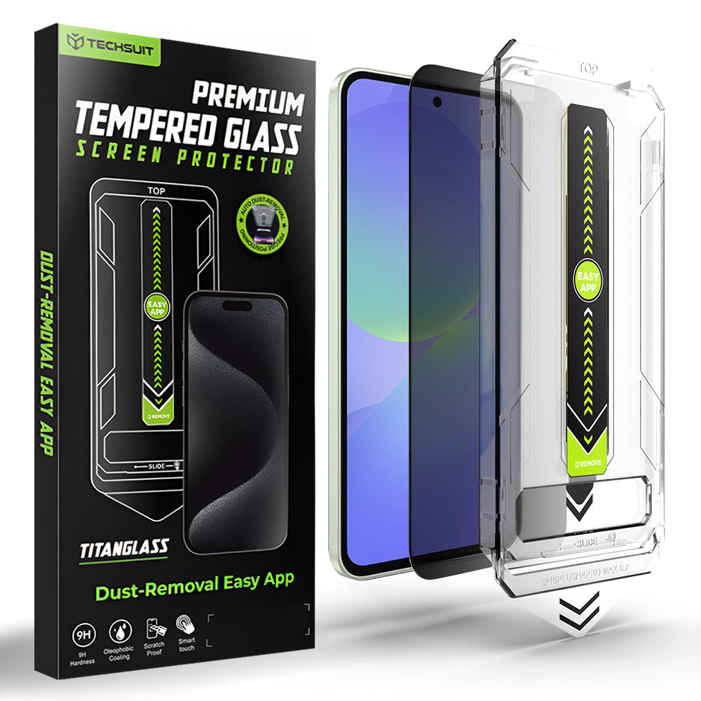 Προστατευτική μεμβράνη οθόνης Privacy Techsuit TitanGlass CrystalHD για Samsung Galaxy A37 5G / A36 A366, Ασφαλισμένο γυαλί, Πλήρης κόλλα