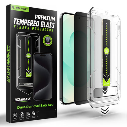 Προστατευτική Μεμβράνη Οθόνης Privacy Techsuit TitanGlass CrystalHD για Samsung Galaxy S26 Plus S947, Ενισχυμένο Γυαλί, Full Glue