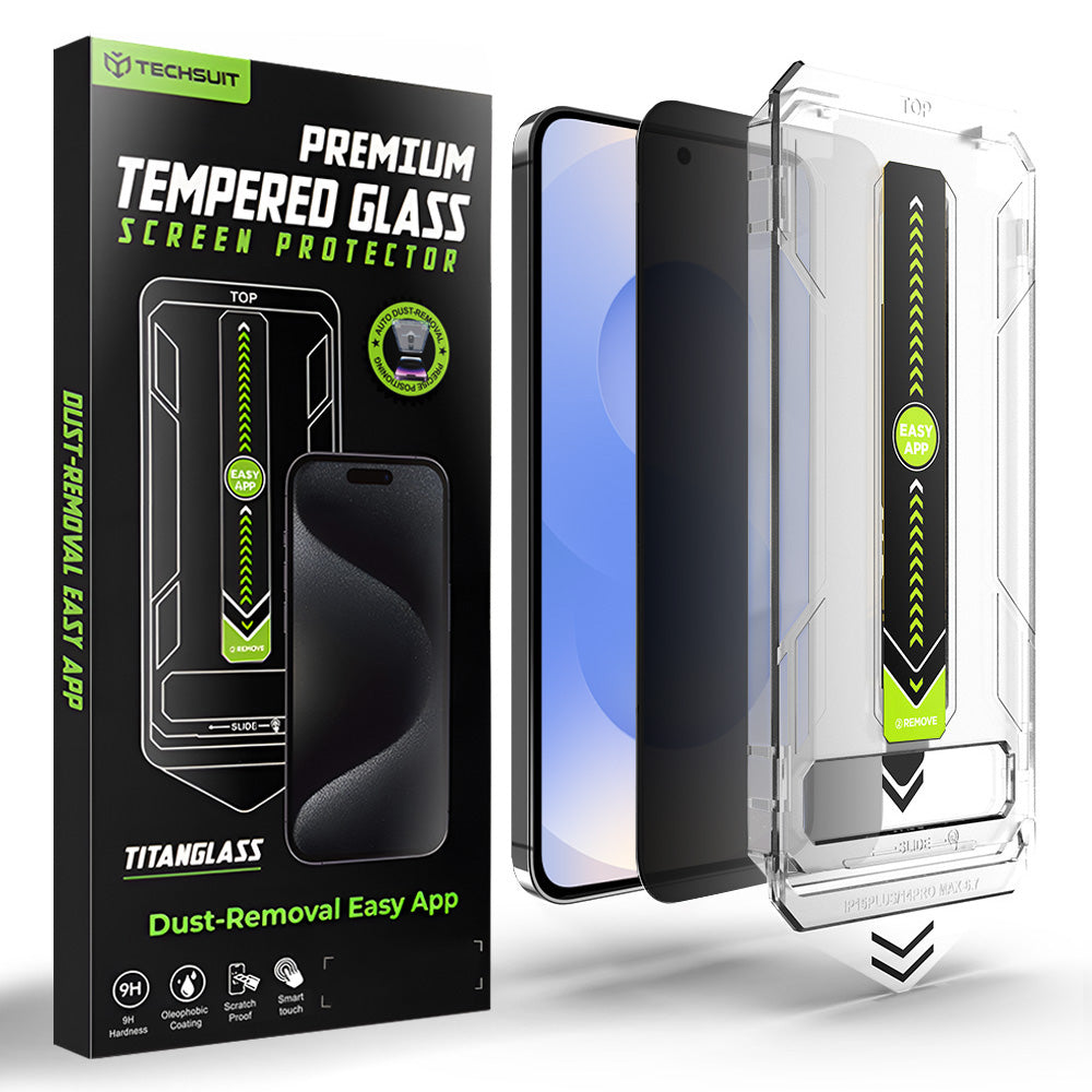 Προστατευτική Μεμβράνη Οθόνης Privacy Techsuit TitanGlass CrystalHD για Samsung Galaxy S26 S942, Ενισχυμένο Γυαλί, Full Glue