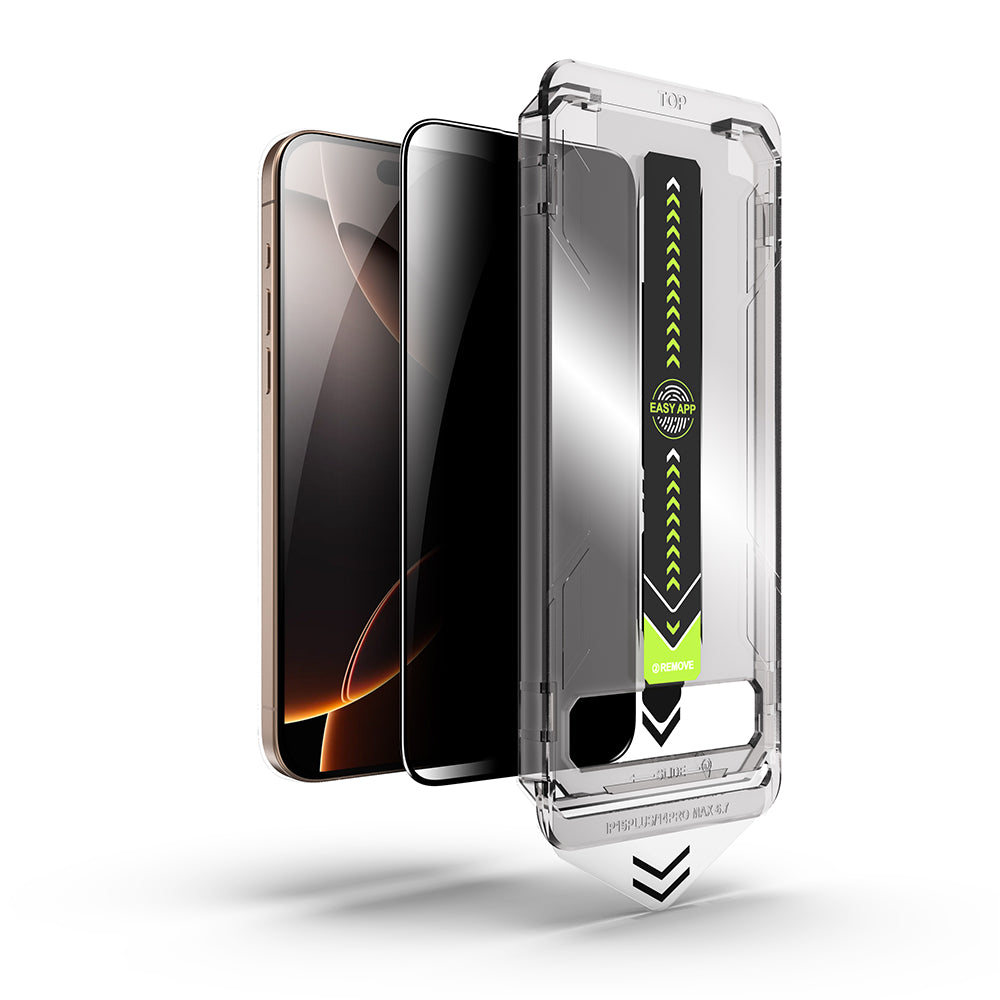 Privacy Screen Protector Techsuit TitanGlass for Apple iPhone 14 Pro Max, Tempered Glass, Full Glue