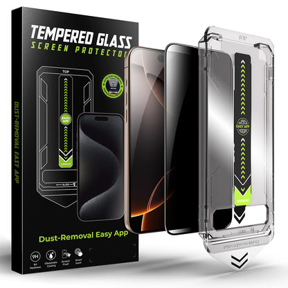 Privacy Screen Protector Techsuit TitanGlass for Apple iPhone 15 Pro Max, Tempered Glass, Full Glue