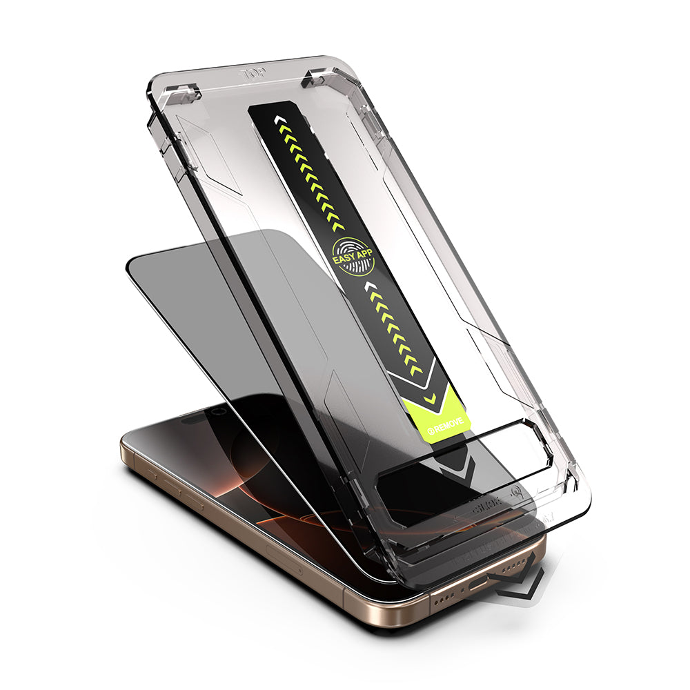 Privacy Screen Protector Techsuit TitanGlass for Apple iPhone 15 Pro Max, Tempered Glass, Full Glue