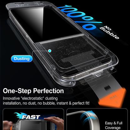 Προστατευτική μεμβράνη οθόνης Privacy Torras GlassGo Install Master για Apple iPhone 16 Pro Max, Ασφαλισμένο Γυαλί, Πλήρης Κόλλα