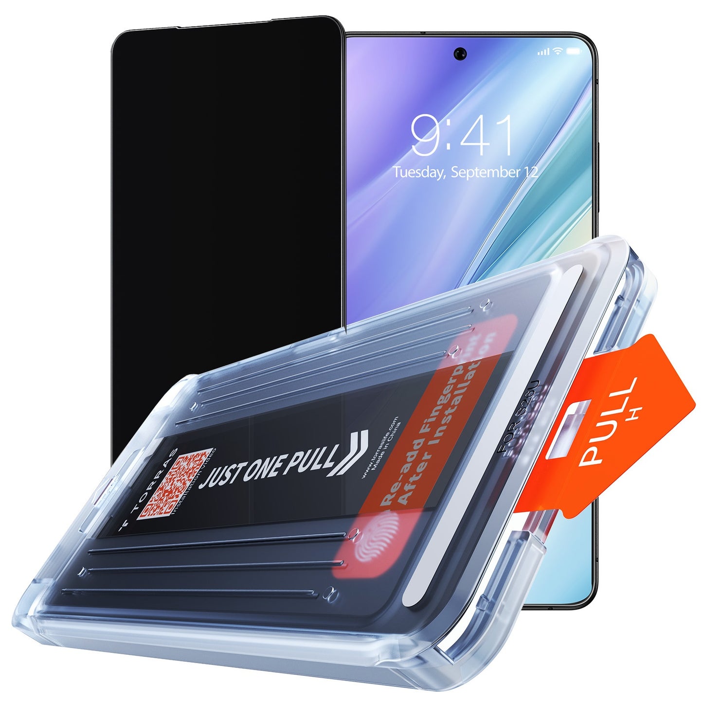 Προστατευτική Μεμβράνη Οθόνης Privacy Torras GlassGo Install Master για Samsung Galaxy S26 Ultra S948, Ενισχυμένο Γυαλί, Πλήρης Κόλληση