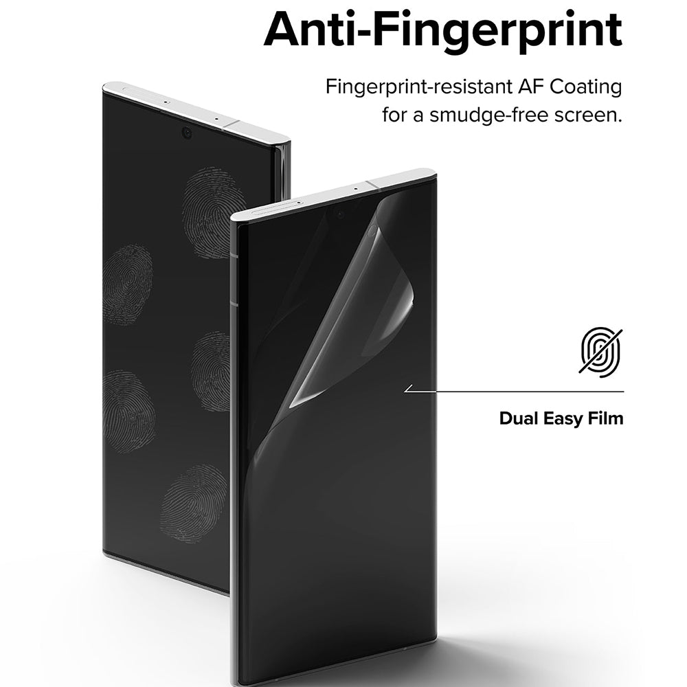 Προστατευτική Μεμβράνη Οθόνης Ringke Dual Easy για Samsung Galaxy S22 Ultra 5G S908, Πλαστική, Σετ 2 τεμαχίων