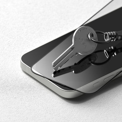 Προστατευτική μεμβράνη οθόνης Ringke Easy Slide για Apple iPhone 17e / 16e / 14 / 13 Pro, Ασφαλισμένο γυαλί, Πλήρης κόλλα, Σετ 2 τεμαχίων, Μαύρο