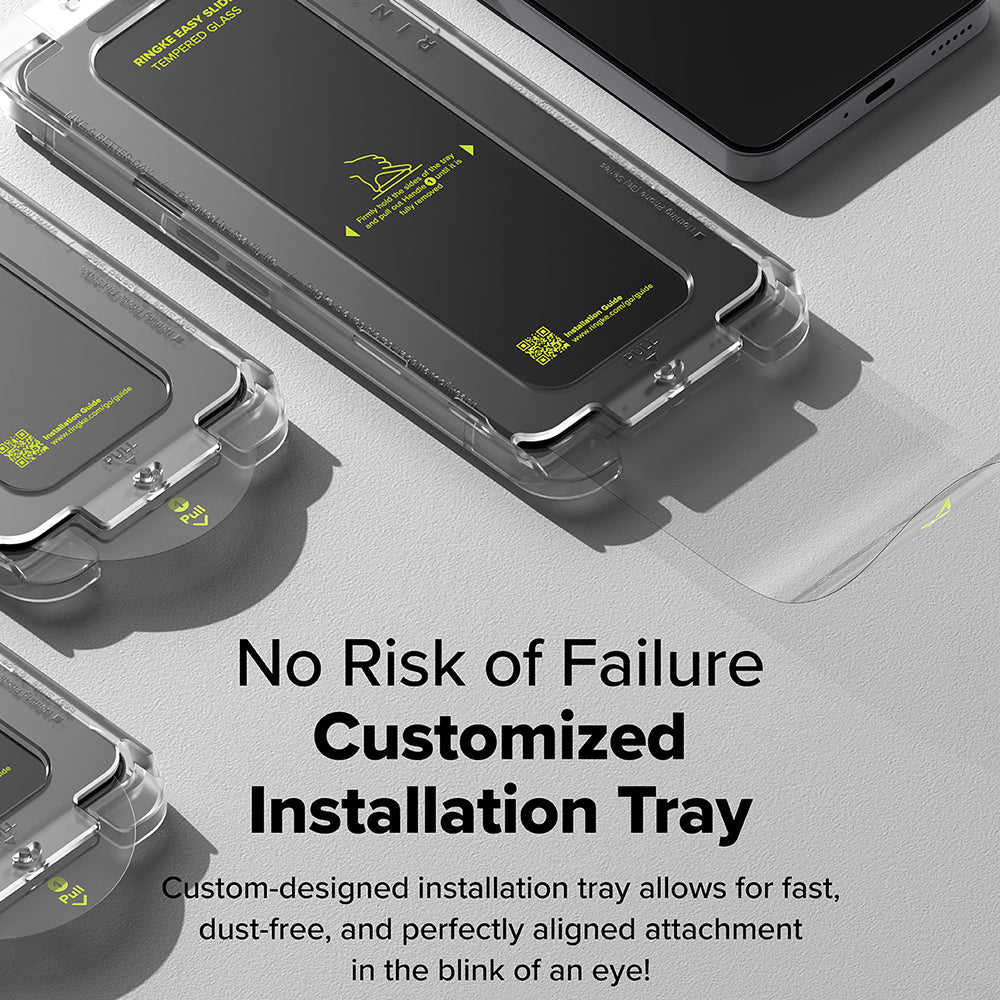 Προστατευτική μεμβράνη οθόνης Ringke Easy Slide για Nothing Phone (3a) / Phone (3a) Pro, Ασφαλισμένο γυαλί, Πλήρης κόλλα, Σετ 2 τεμαχίων