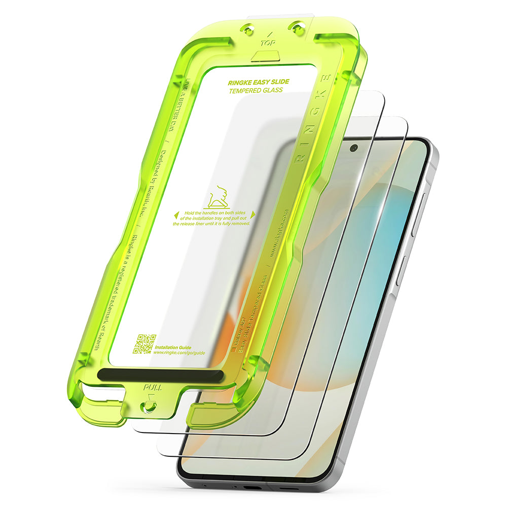 Προστατευτική Μεμβράνη Οθόνης Ringke Easy Slide για Samsung Galaxy A57 5G, Ενισχυμένο Γυαλί, Πλήρης Κόλληση, Σετ 2 τεμαχίων