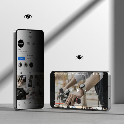 Προστατευτική Μεμβράνη Οθόνης Ringke Easy Slide για Samsung Galaxy S26 Plus S947, Ενισχυμένο Γυαλί, Πλήρης Κόλληση, Σετ 2 τεμαχίων, Μαύρη
