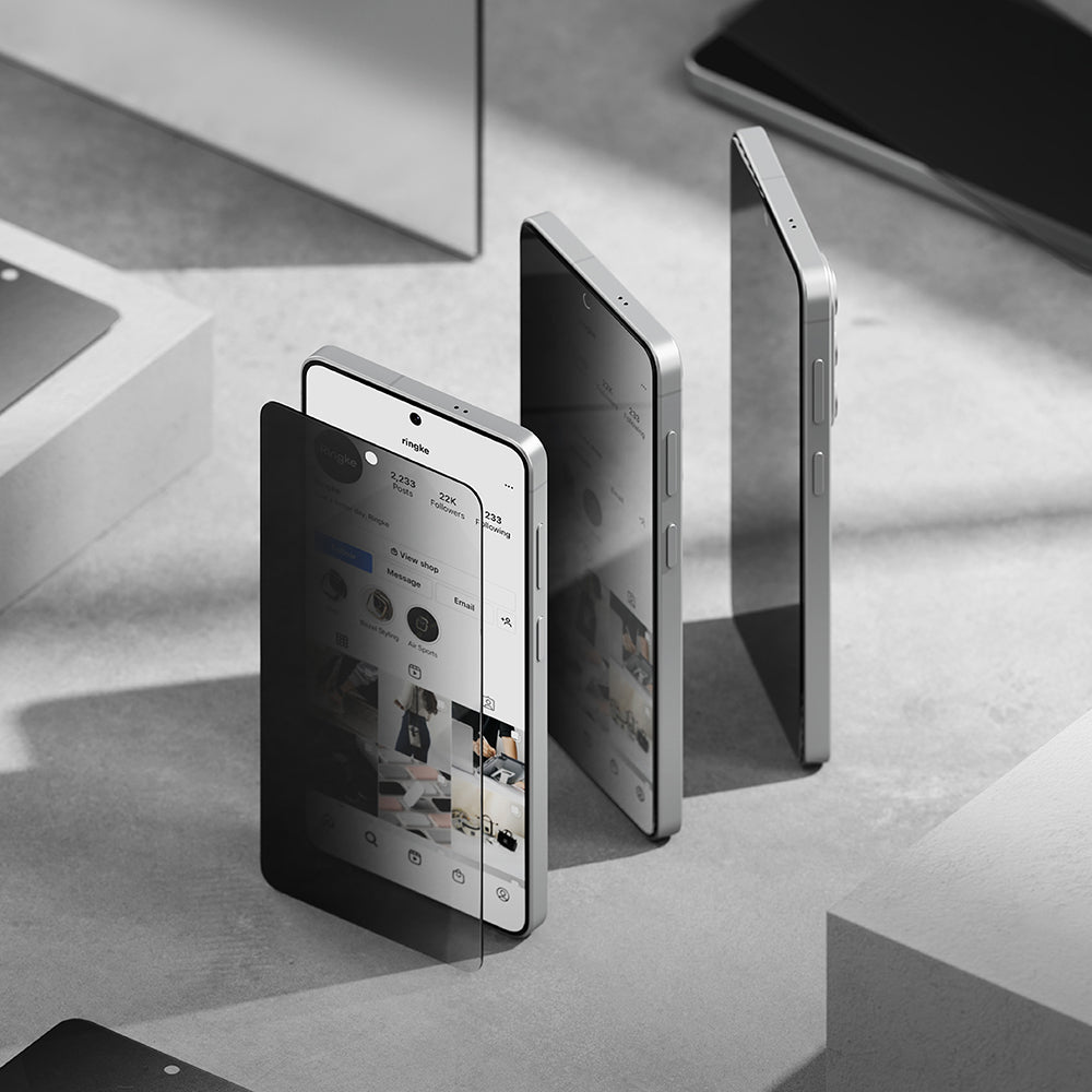 Προστατευτική Μεμβράνη Οθόνης Ringke Easy Slide για Samsung Galaxy S26 Plus S947, Ενισχυμένο Γυαλί, Πλήρης Κόλληση, Σετ 2 τεμαχίων, Μαύρη